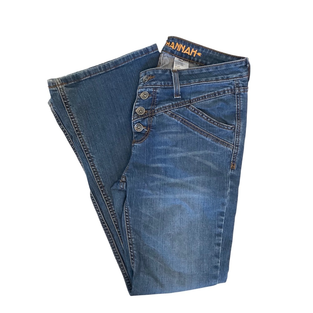 Cruel Denim Hannah Flare Jeans Medium Wash Button Fly Western 31/11 S CB16254071